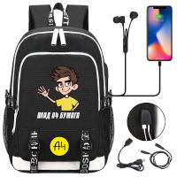 New Teenager USB Charging Laptop Backpack Women Men Rucksack A4 Vlad Boys Girls Kids School Book Bag Mochila Travel Bagpack