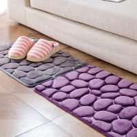 1PC Cobblestone Bath Mats Non-slip Bathroom Mats Rug Pad Home Floor Toilet Water Absorption Cars Memory Foam Mat Door Mats