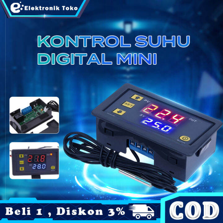 Termostat Digital W3230 / AC 110-220V / DC 12V Thermostat Alat Pengatur ...