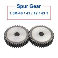 ✗❅ 1 Piece 1.5M Spur Gear 40/41/42/43 Teeth 12 mm Process Hole Gear Wheel Low Carbon Steel Material Flat Gear Total Height 15 mm