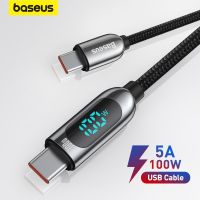 Baseus PD 100W/66W USB C สำหรับ Macbook 2021ชาร์จเร็ว Type C เหมาะสำหรับ Xiaomi ที่เหมาะกับการชาร์จ Samsung สายรับส่งข้อมูลโทรศัพท์