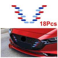 Car Front Face Middle Net Bright Sequins Modified Decoration Protection Strip Three Colors for 3 Axela 2019-2021