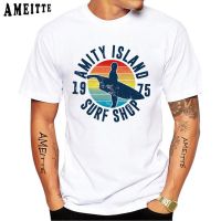 Vintage Amity Island Surf ร้านค้า1975เสื้อยืดคลาสสิก