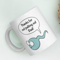 DAD, THANKS FOR NOT PULLING OUT MUG FATHERS DAY GIFT 350ML CERAMIC COFFEE MUG TRAVEL TEA CUP DROPSHIPPING