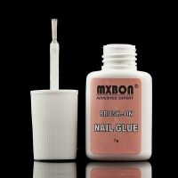 Maxbon False Nail Glue with Brush Nail Art Tips Glitter Acrylic Decoration Glue Fake Nails Nail Label Adhesives Tape