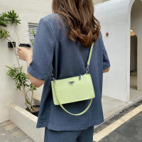 Simple Female Leather Shoulder Bags for Women Small Green Tote Crossbody Bags Summer Square Messenger Bag Luxury Handbags 2021