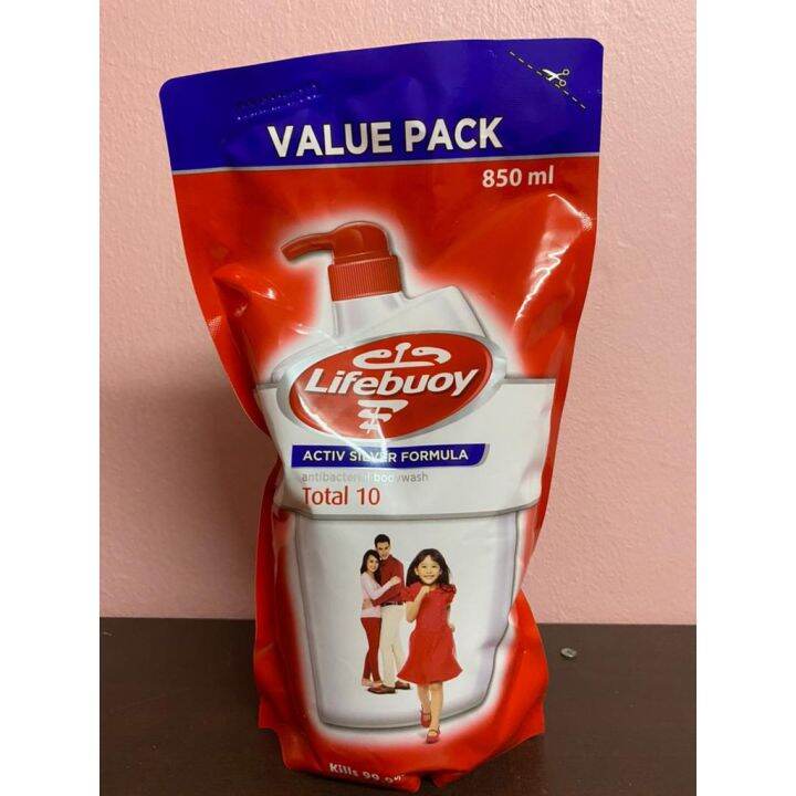 Lifebuoy Antibacterial Shower Gel Refill Total 10 (850ml) Lazada