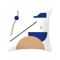 Geometry Cushion Cover 45x45 Polyester Pillowcase Decorative Sofa Cushions Pillowcover Home Decor Abstract Blue Pillow Cases#g3