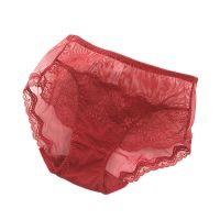 S802 New Womens Seamless Panties Lace Mesh Breathable and Comfortable Mid-high Waist Briefs Ladies Underwear