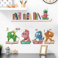 【HOT】 little dinosaur wall stickers who love to learn Childrens room kindergarten decoration background MG93-63