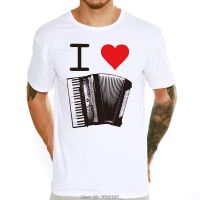 Men Fashion Accordion Love Design T Shirt Novelty Male Tops Gentleman Custom Short Sleeve Tees T-Shirt Harajuku Streetwear