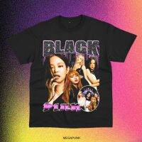 Wmgfz เสื้อยืดแขนสั้น ผ้าฝ้ายแท้ พิมพ์ลาย Lisa rose BLACK PINK ทรงหลวม สไตล์เกาหลี แฟชั่นฤดูร้อน สําหรับผู้ชาย และผู้หญิง นักเรียน