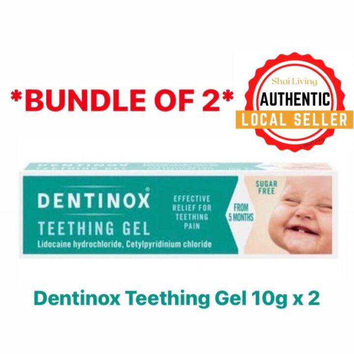 *Bundle of 2* Dentinox Teething Gel 10g x 2 Lazada Singapore