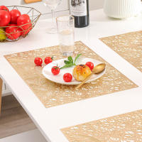 Rectangular Christmas Deer Heat Insulation Placemat PVC Hollow Placemat Waterproof Non-slip Heat Insulation Tea Coaster