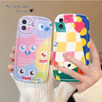 เคส RouJiang สำหรับ OPPO A78 A17 A17k A77 A77s A57 A76 A96 A16 A16s A5 A16k A9 A54 A7 A15 A94 A53 A3s A74 A95 A52 A93 Reno 8T 5 F11สีมอนสเตอร์ที่คลุมป้องกันเนื้อนิ่ม TPU แบบใสเคสโทรศัพท์สบู่ตะแกรง