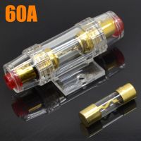 60A Car Audio Fuse Power Fuse Holder Transparent Gold Fuse Block 10000877 Fuses Accessories