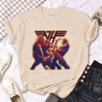 เสื้อยืดเสื้อยืดvan Halen สำหรับผู้หญิงเสื้อยืดการ์ตูนอนิเมะสาว