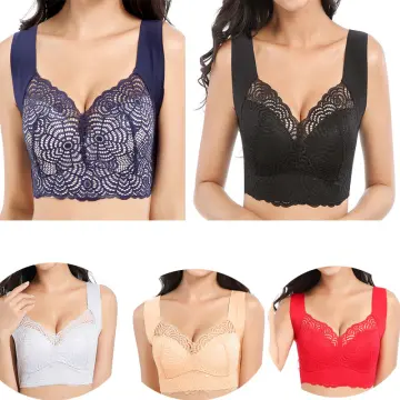 Wireless Bras with Support and Lift Women's Fixed Cup Ice Silk