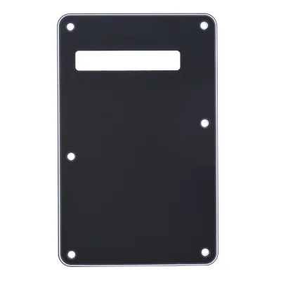 Pickguard Tremolo Cavity Cover Backplate Back Plate 3Ply for Stratocaster Strat Modern Style Electric Guitar Black