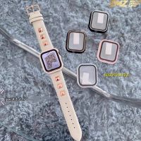 ( พร้อมส่ง ) เคส PC + กันรอยหน้าจอ  เคสกระจก ใช้ได้กับ  Watch ขนาด 41mm 45mm เคสทูโทน