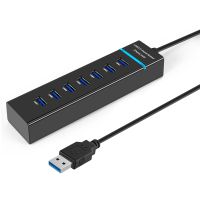 USB Hub, 7 Port USB 3.0 Hub LED Portable High-Speed Compatible for Air, Mini/Pro, Surface Pro, PC and Laptop