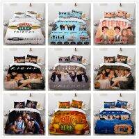{fabric sofa} Friends TV ShowSet ปลอกผ้านวมพร้อมปลอกหมอน Twin Full QueenBedclothes Bedroom Decor