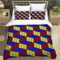 ✣ 3D rubiks cube Printed Bedding Sets exquisite bed supplies set duvet cover bed comforter set bedding set luxury birthday gift