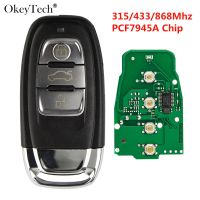 【✱2023 HOT✱】 qiukekang81481 Okeytech 3ปุ่มสมาร์ทการ์ดรถรีโมทกุญแจสำหรับ,A4 Audi A5 S4 S5 Q5 Pcf7945a 315/433/868Mhz 8t0959754c 8k0959754g 8t0959754d