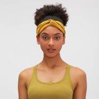 [COD] New wrinkled high elastic skin-friendly solid cross-bundled headband womens yoga sports hair bundle and the States