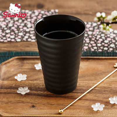 Heltty Japanese Sakura Mug Creative Black Threaded Water Cup Ceramic Coffee Cup