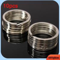 NHFQBKM 10Pcs/Pack 25/28/30/32mm เข็มกลัด กระเป๋า แยกพวงกุญแจ ห่วงโซ่ สแตนเลส พวงกุญแจ