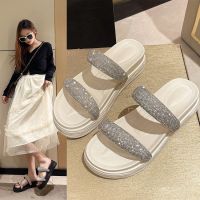 【July】 Slippers womens summer fashion outerwear net red ins explosion style high-value 2023 new thick-soled pine sandals