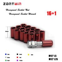 [HOT AIXUSACJWII 526] 20/16ชิ้น1KEY รถล้อสกรูถั่ว UNIVERSAL RACING ล้อ LUG Nuts M12 X 1.5 M12x1.25สำหรับ Toyota Honda Mazda Kia Hyundai