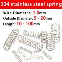 【LZ】 304 Stainless Steel Compression Spring Return Spring Steel Wire Diameter 1.0mm Outside Diameter 5 20mm  10 Pcs