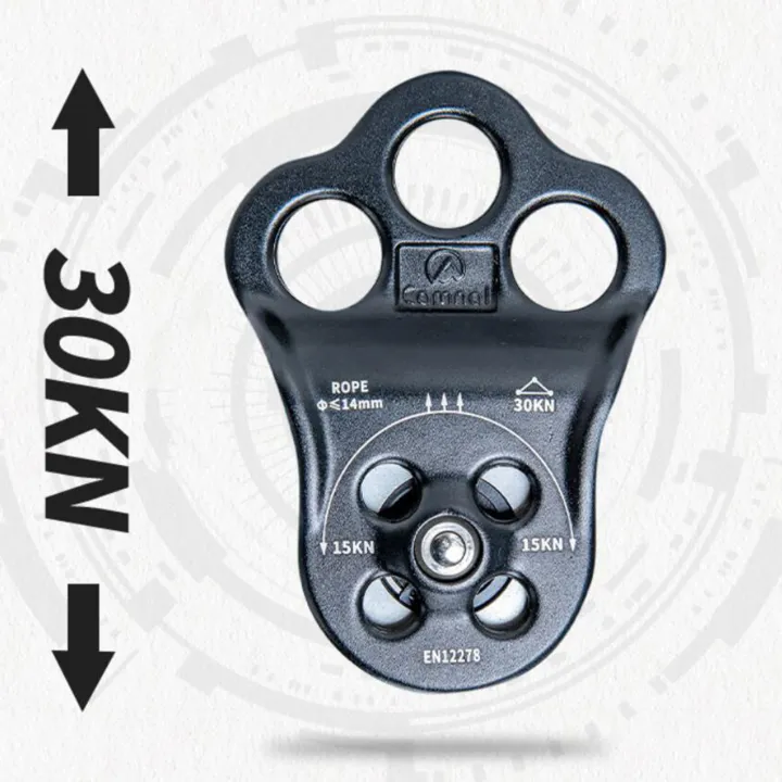 ZYMOON 30kN Micro Pulley Rock Climbing Rope Pulley for Hitch Tensioning