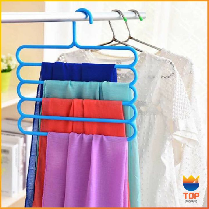 top-ไม้แขวนกางเกง-ในตู้ผ้า-ไม้แขวนผ้าพันคอ-ไม้แขวนอเนกประสงค์-ประหยัดพื้นที่-pants-hanger