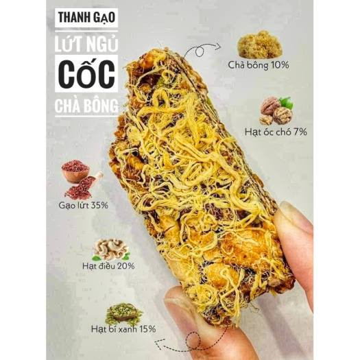 Thanh gạo lứt ngũ cốc gói 10 thanh chà bông , ngũ cốc rong biển - ảnh sản phẩm 2