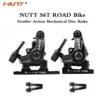 NUTT S6T Road Bike Line Pull Flat Mount Dual Piston Mechanie Disc Brake140mm 160Mm Road Disc Brake Caliper Road Bike Accessories