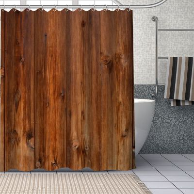 【LZ】 Custom Old Wood Shower Curtains DIY Bathroom Curtain Fabric Washable Polyester for Bathtub Art Decor Drop Shipping