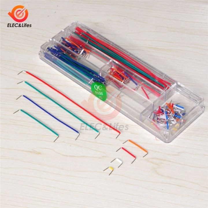 140 Buah/Set Kotak Kit Kawat Kabel Jumper Papan Breadboard Tanpa Solder