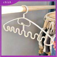 CHIZH 1/3Pcs กันลื่น ที่จัดระเบียบตู้เสื้อผ้า พลาสติกครับ ประหยัดพื้นที่ ราวแขวนผ้า WAVE ที่แขวนเก็บของ ราวตากผ้า ที่แขวนเน็คไท