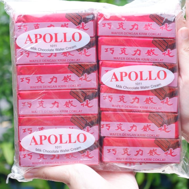 ขนม-apollo-เวเฟอร์เคลือบช็อกโกแลต-1-แพ็ค-12-ชิ้น-โกดังขนมนำเข้าราคาถูก
