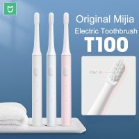 【✲High Quality✲】 xia7303039692929 Xiaomi T100แปรงสีฟันไฟฟ้าหัวแปรงฟันไฟฟ้า Mijia T100ทำความสะอาดช่องปากลึกแปรงสีฟันทำความสะอาดสองความเร็ว
