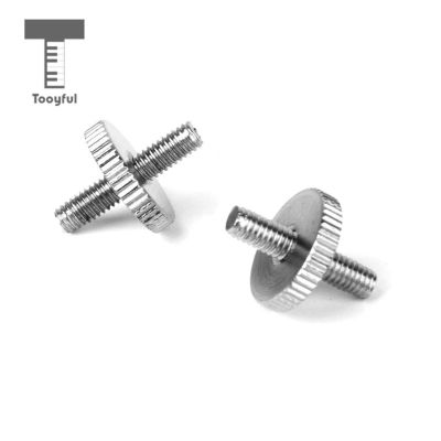 ‘【；】 Tooyful High Quality 2Pcs Nickle Plated Metal Mandolin Guitar Bridge Post Height Adjustment Screw Silver For Archtop Jazz Guitar