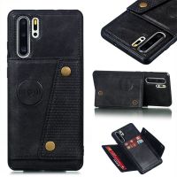 P30Pro Case PU Leather Wallet Back Flip Cover For Huawei P30 Pro P 30 Pro 6.47" HuaweiP30Pro Car Magnetic Holder Card Slot Cases