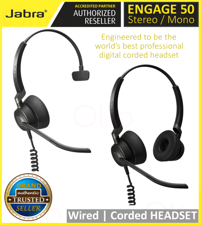 JABRA ENGAGE 50 Headset True Digital Corded Intelligent Noise