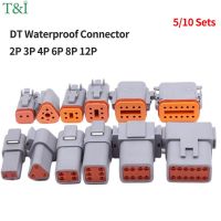 【DT】 hot  5/10/20Sets Deutsch DT Waterproof Connector Electrical Wire Socket Plug For Car 2P/3P/4P/6P/8P Kit Box Suit DT06-4S DT04-2P DT06