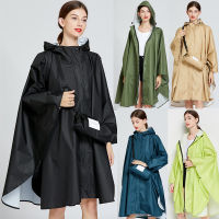 PU ฟิล์ม Rain Coat Poncho Trench ผู้หญิงผู้ชายบางกันน้ำ Raingear กลางแจ้งเดินป่า Camp เสื้อกันฝนเสื้อคลุมแบบพกพา Chubasquaros