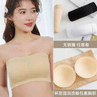 Pihu-1Strapless s ที่มองไม่เห็น s ความงาม Back Tube Top ขนาดใหญ่ชุดชั้นในสตรีที่ไม่มีสายหนัง Chest Pad Push Up Bh Breastd48-58