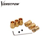 10pc Hexagonal Brass Coupling length 18mm Hex Connector Robot Accessories Shaft 3mm 4mm 5mm 6mm 7mm 8mmYellow Copper Screw Wheel